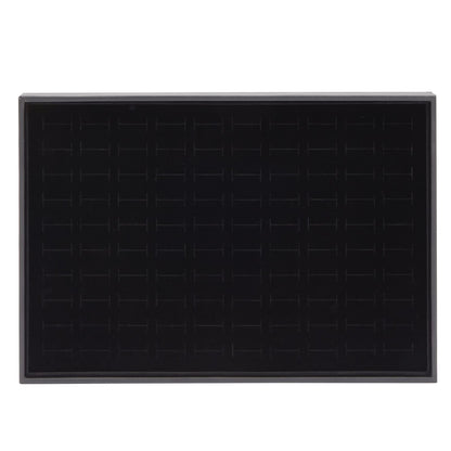 Juvale Ring Display Tray - Velvet Protection & Jewelry Display - Removable Pad & Earring Storage - Stackable Jewelry Trays & Glasses Holder for Nightstand - Pack of 2, 13.8 x 9.5 x 1.3 in, Black