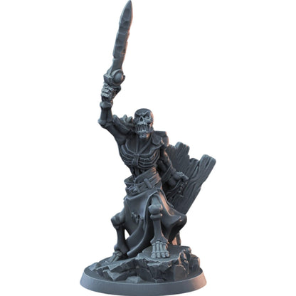 Skeleton Champion Collectible Figurine - Detailed Undead Warrior Desk Decor for Fantasy Themed Display or Gift - 3D Printed in Canada