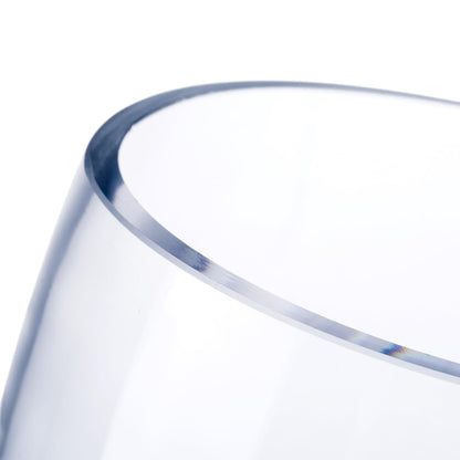 7.5“ Round Hurricane Glass Footed Pillar Candle Holder Clear Flower Vase Floral Planter Terrarium for Weddings, Parties, and Home Decor - Elegant Table Centerpiece