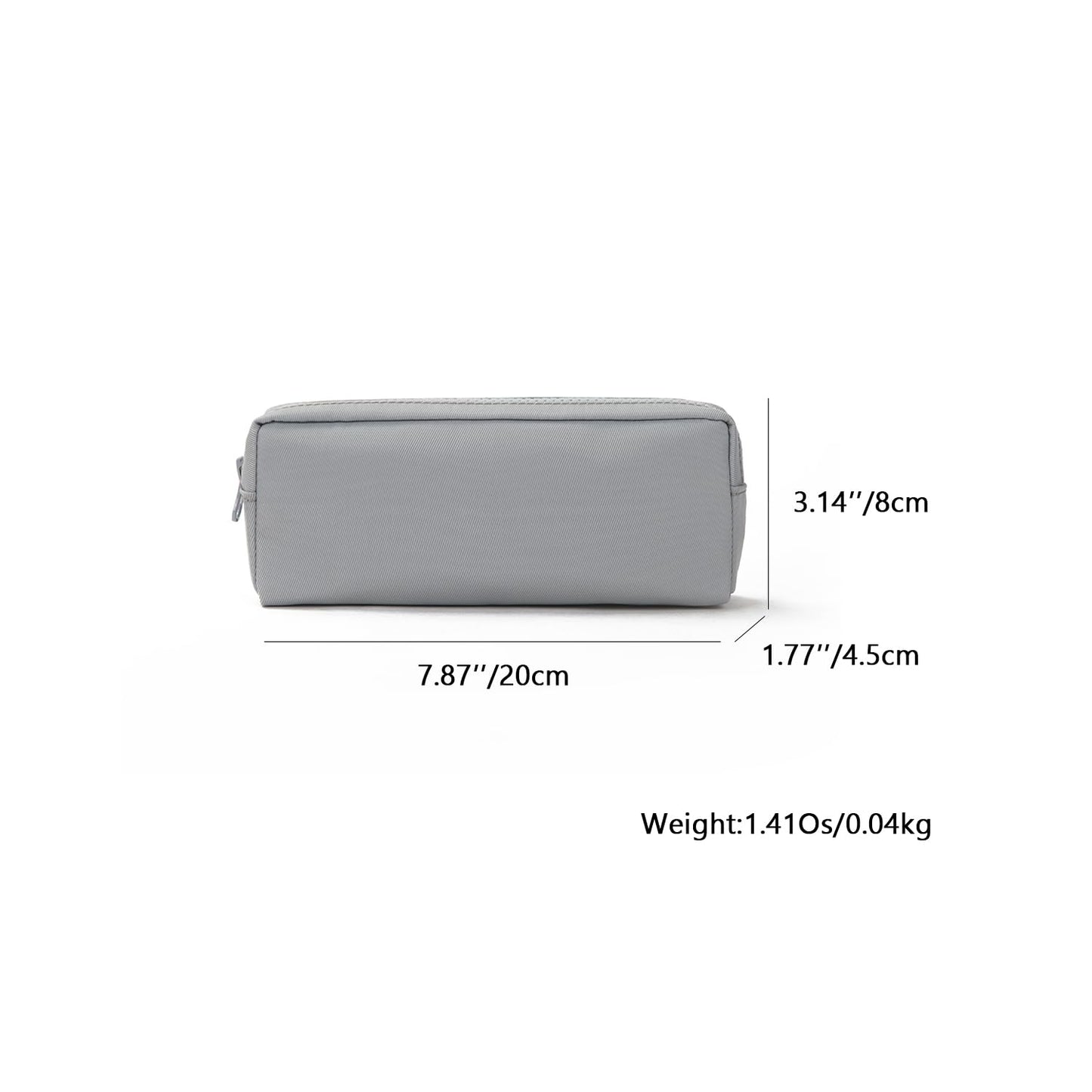 YONBEN Color Pencil Case Simple Oxford Fabric Bag for Student Lightweight Design (Light gray,Oxford Fabric)