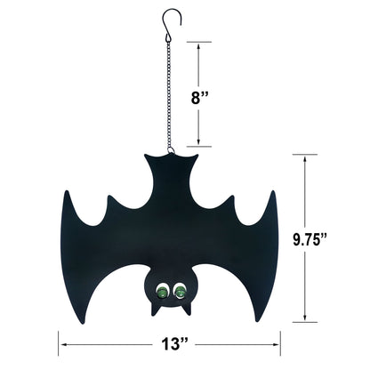 Outdoor Metal Bats, Halloween Decoration, Glow-in-The-Dark Hanging Bats, Silhouette Pendant Outdoors, Halloween Decorative Animals, Set of 3