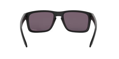Oakley Men's OO9102 Holbrook Square Sunglasses, Matte Black on Black/Prizm Black Polarized, 57 mm