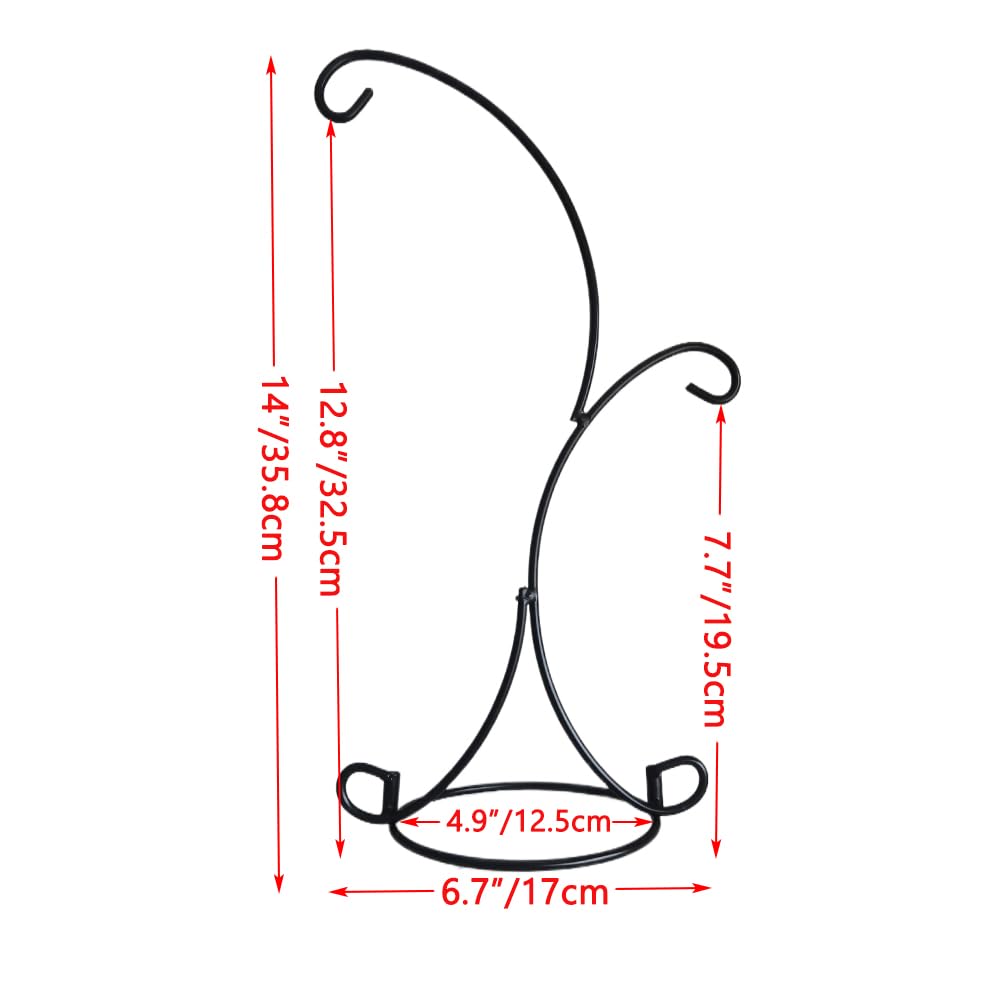 VERSAINSECT isplay Stand, 2 Pack Iron Hanging Stand Rack Holder for Hanging Glass Globe Air Plant Terrarium, Witch Ball and Home Wedding Decoration
