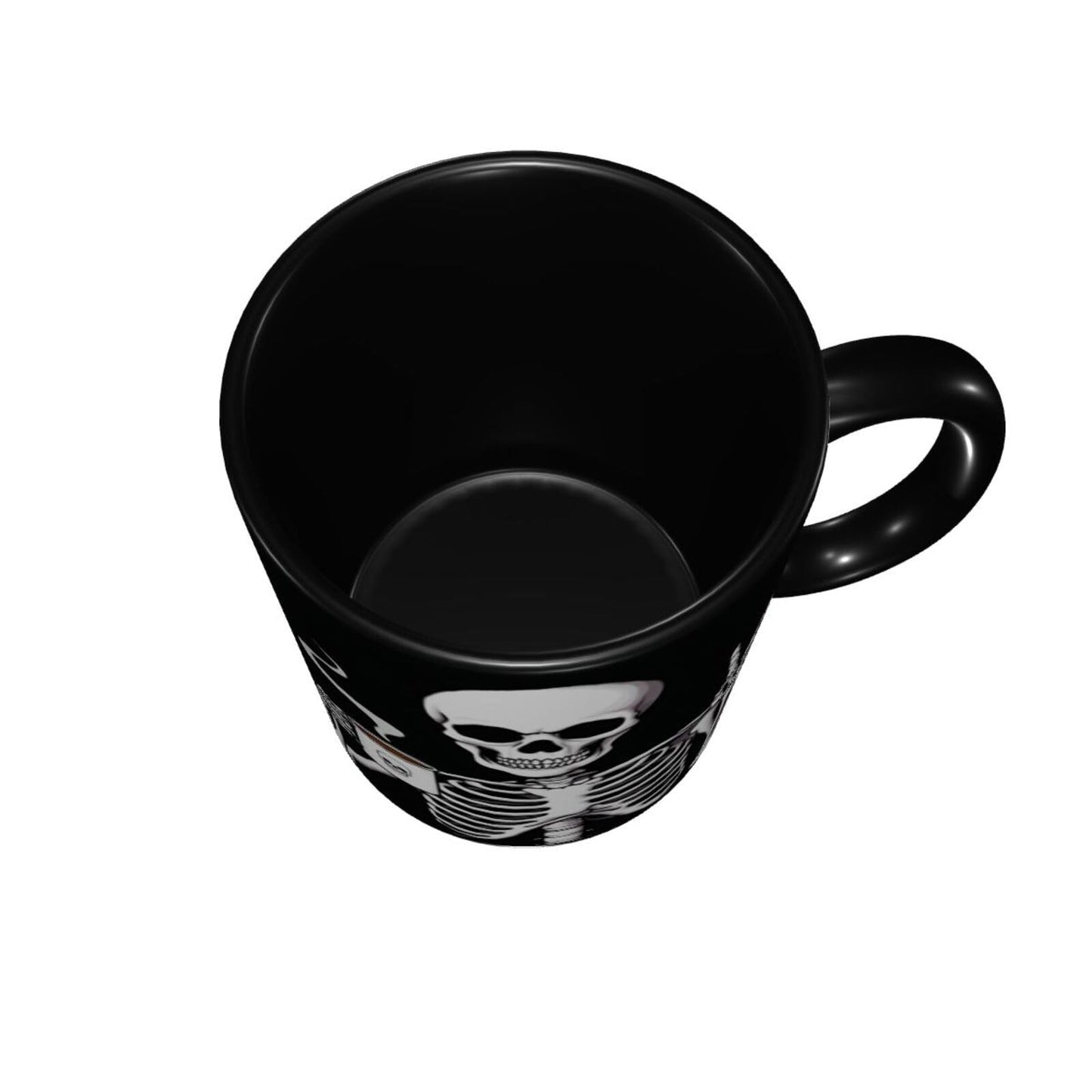 Yamegoun Skull Coffee Mug 11oz Ceramic Tea Cup Kitchen Decor Microwave Safe for Office and Home Novelty Christmas Gifts for Men Women