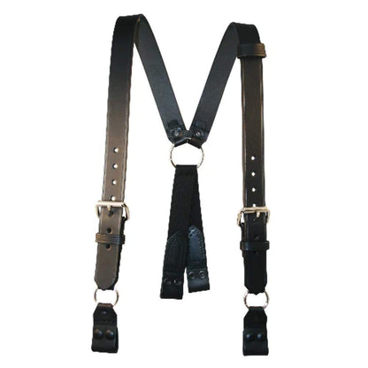 Boston Leather Fireman's Suspenders With Loop Attachment - Size Regular (39-1/2" - 45-1/2")