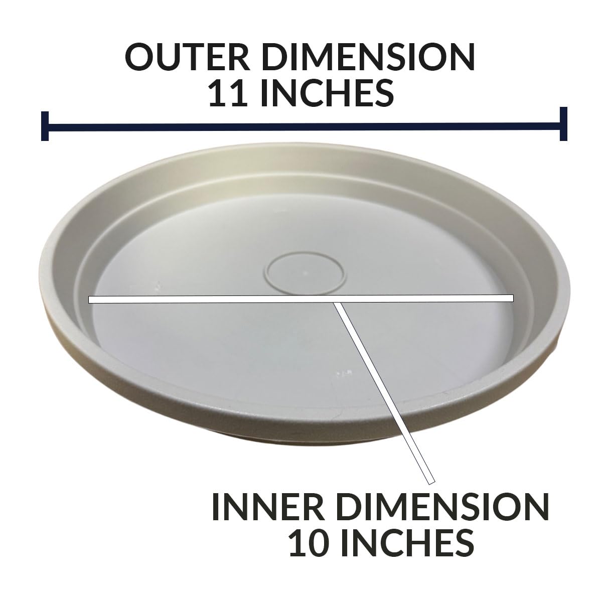 smart spring 10 Inch Plant Pot Tray USA Made – Durable Plastic Flower Pot Saucer – Plant Water Catcher for Indoor Outdoor Garden (6, Rustic Stone)