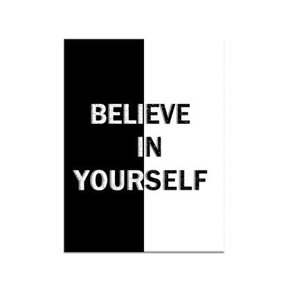 Modern Motivational Canvas Poster Wall Art for Men Inspirational Quotes Picture Print Positive Signs Painting Wall Decor Artwork for Home Bedroom Classroom Office Stretched and Framed [18''Hx24''W]