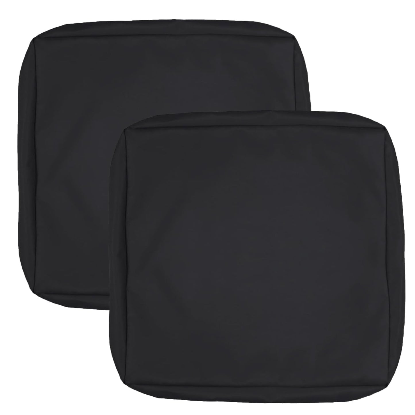Oslimea Outdoor Cushion Covers Replacement 22x20x4 inch 2Pack Patio Furniture Cushion Seat Cover Waterproof Washable Sofa Couch Chair Slipcover Furniture Protector, Black, Halloween Decoration