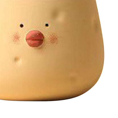 TOPINCN Yellow Chicken Planter Ceramic Cute Flower Pot Cartoon Chick Planter Pot for Indoor Outdoor Home Garden Decoration (Bowl Shape)