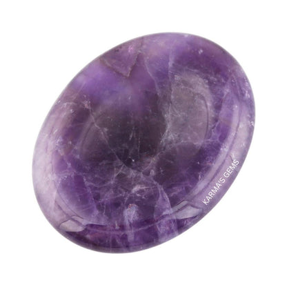 Amethyst - Rubbing Natural Thumb Worry Stone - Hold in Your Hand for Relaxation or Anxiety Relief - Enhance Meditation, Aid in Healing the Mind, Body and Spirit