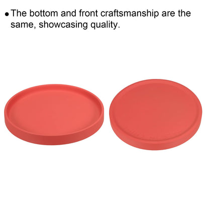 PATIKIL 7.7 Inch Round Ceramic Plant Saucer, Plant Saucer Tray Flower Planter Drip Tray for Indoors Outdoors Patio Balcony, Red