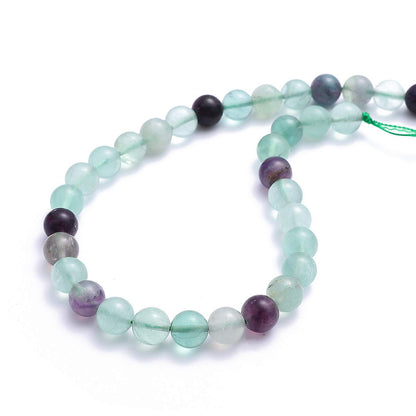 BEADIA Natural Fluorite Stone Round Loose Semi Gemstone Beads for Jewelry Making 4MM 89PCS