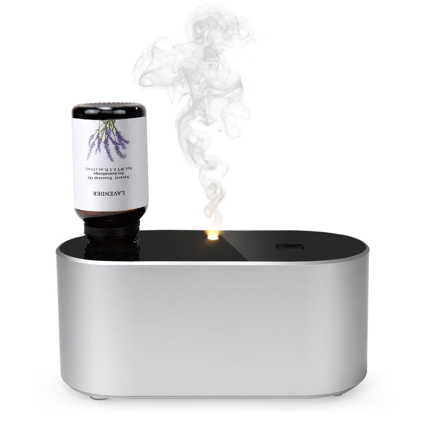 Waterless Diffuser for Essential Oil, Battery Operated Scent Air Aromatherapy Diffuser, Mini Aroma Diffusers with 3 Intermittent Mist Modes, Cycle Start, for 400 sq.ft Room Home Office Bedroom