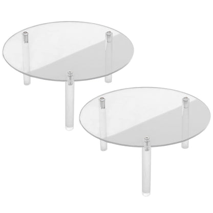 LifCratms 2 Pcs Clear Drink Dispenser Stand, Fit Max 7.87 Inch Diameter of Glass Beverage Dispenser, Acrylic Plant Stand for Parties and Events ( Height: 9.8cm/4"