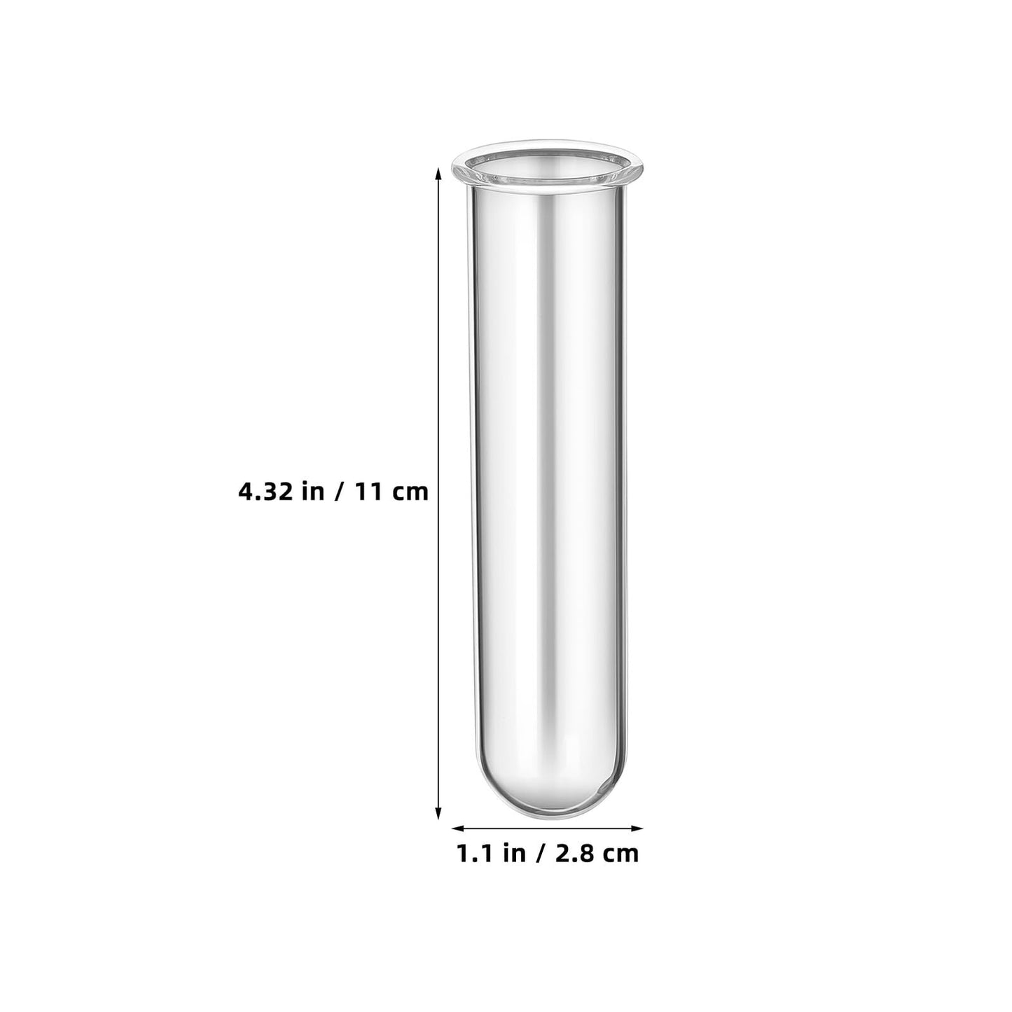 Artibetter 5pcs Glass Plant Propagation Tubes 2.5x3x11cm Test Tube Hydroponic Flower Vase for Indoor Plant Propagation and Terrarium Display