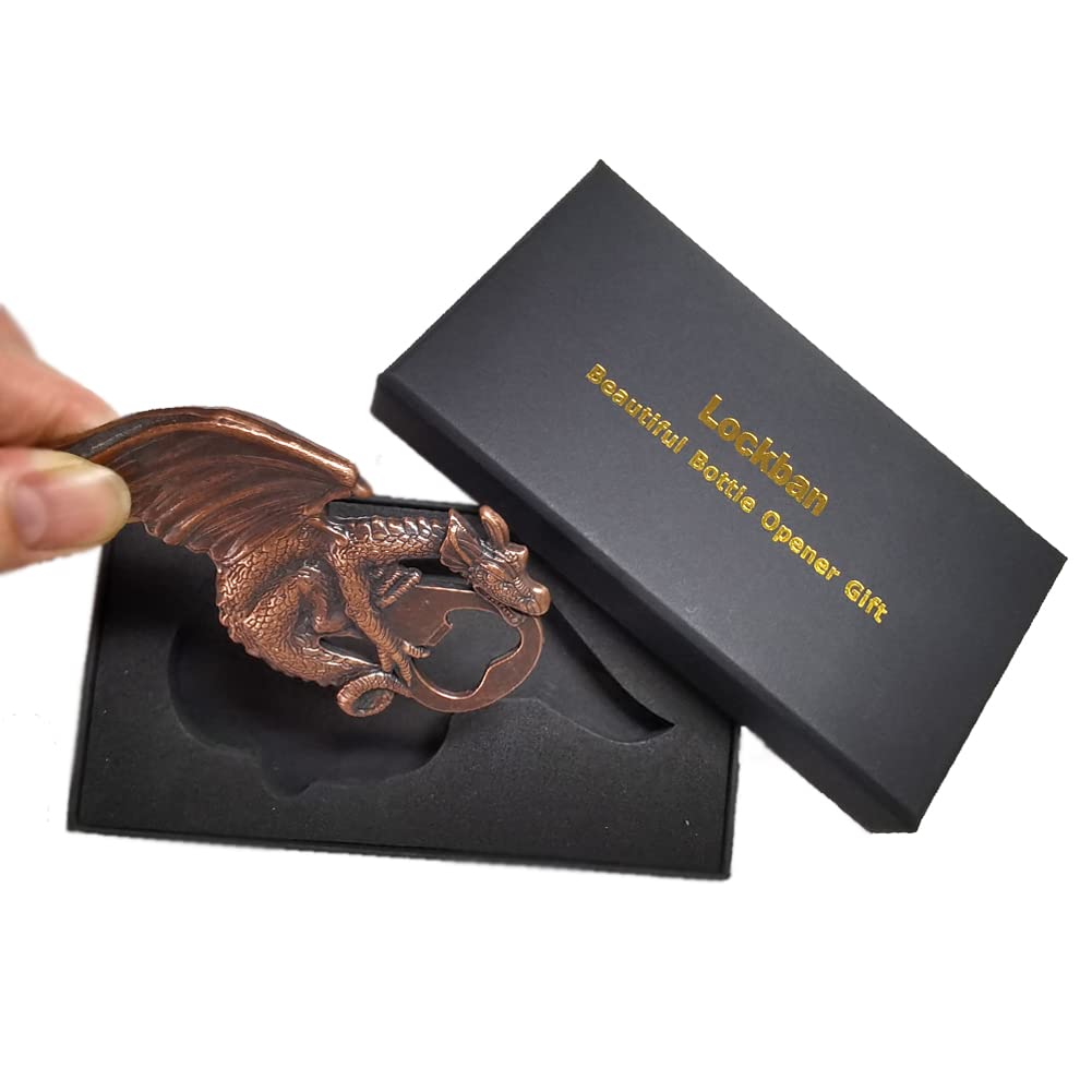 Lockban Dragon Bottle Opener Gothic Dragon Style Metal Beer Bartender Bottle Opener for Men Gift Bar Party Game