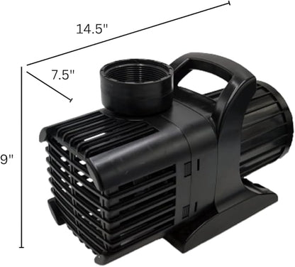 HALF OFF PONDS Submersible Water Pump, 12,500 GPH Pond Pump with 100FT Power Cord and 37FT Max Head, 960W Ultra Quiet Energy Efficient Pump for Koi Pond, Fountain, Waterfall, Water Garden, Skimmer
