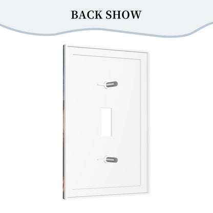 Decorative Art Light Switch Covers Halloween Sky Single Toggle Wall Plate Decorative Switchcover Electrical Switchplate for Home Decor