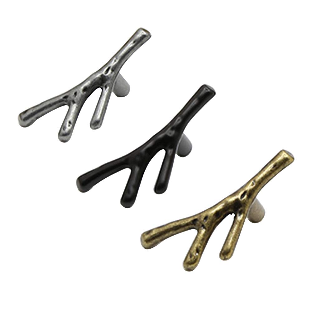 Geenite 8 Pack Twig Knobs Tree Branch Handles Drawer Knobs Fashion Zinc Alloy Pulls Furniture Dresser Pull Handles Door Knobs for Cabinets (Antique Bronze)