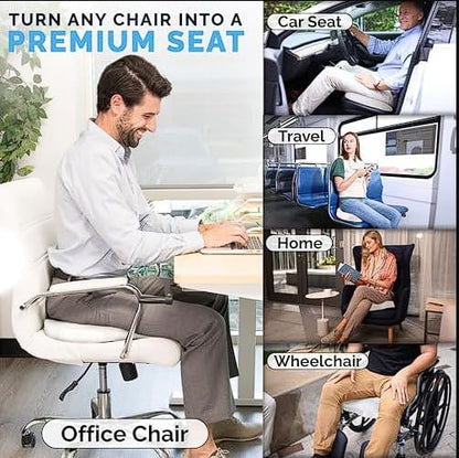 ComfiLife Premium Gel & Memory Foam Seat Cushion – Doctor Recommended Office Chair Cushion, Car Seat Cushion – Chair Cushions for Back & Sciatica Pain Relief – Seat Cushions for Office & Desk (Beige)
