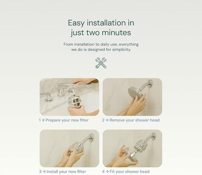 Aquabliss High Output Revitalizing Shower Filter - Reduces Dry Itchy Skin, Dandruff, Eczema, and Dramatically Improves The Condition of Your Skin, Hair and Nails - Chrome (SF100)