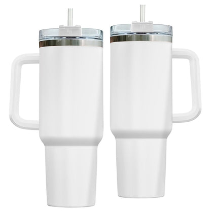 GEPOSTORE 40oz Tumbler with Handle and Straw Insulated Travel Mug