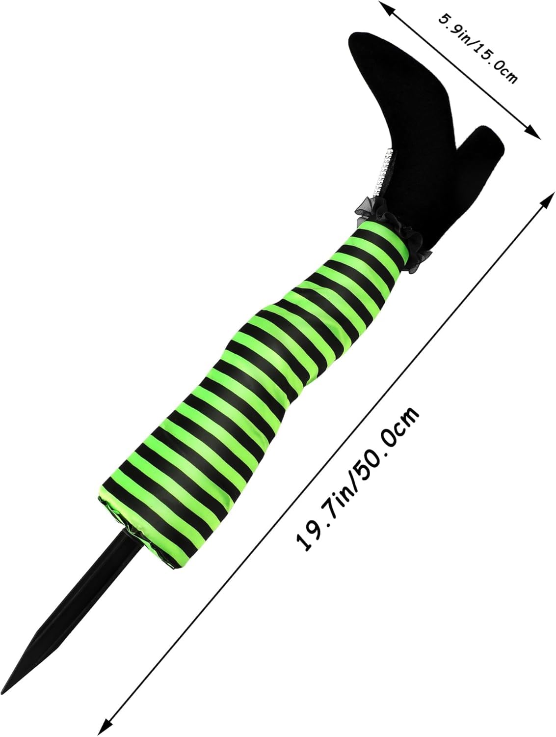 infleesh Halloween Witches Legs Decor Leg Yard Stakes Stake Wreaths Feet Door Crashing Garden Party Porch Wicked Hanging House Foot Outdoor Decorations (Green)