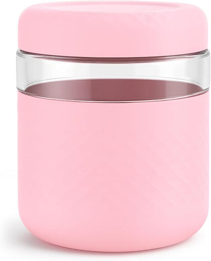 32 oz/4 Cup Glass Lunch Bowl Container with Lid, Leak & Spill Proof | BPA-Free, Microwave & Dishwasher Safe, Airtight Meal Prep & Food Storage Jar for Lunch, Salad, Soup, Oats, Stew, Yogurt