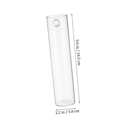 Ciieeo 2pcs Hanging Glass Planters Wall Vases Cylinder Shape for Indoor Plants Secure Mounting Terrariums Propagation Stations Home Office Decor