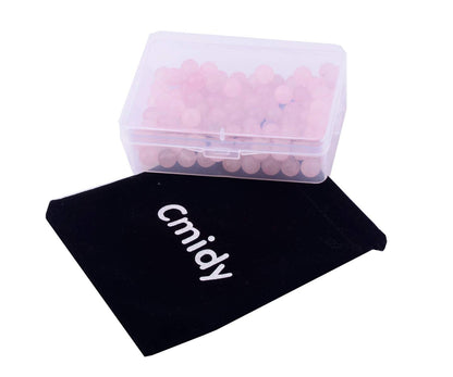 Natural Stone Beads 100pcs 6mm Rose Quartz Round Genuine Real Stone Beading Loose Gemstone DIY Charm Smooth Beads for Bracelet Necklace Earrings Jewelry Making (Pink Rose Quartz, 6mm)