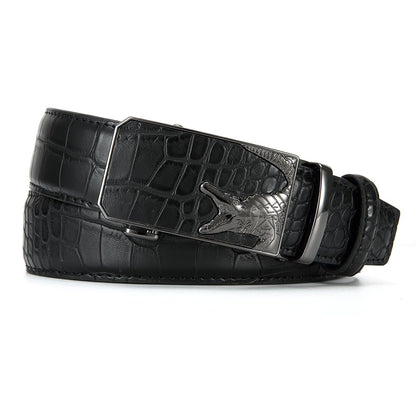 YOORAN Mens Ratchet Belt Mens Dress Belt Leather 1 3/8" Casual Work Jeans Golf with Gift Box
