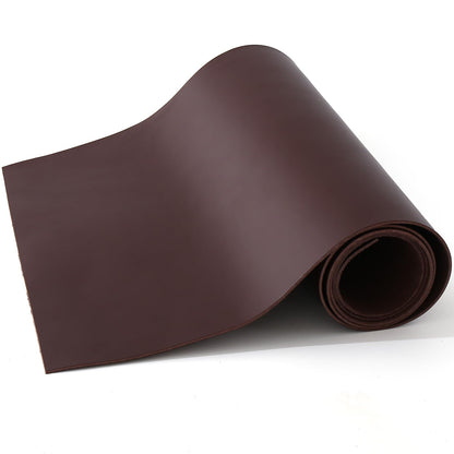 Large Size 17"x70" Leather, Cowhide Veg Tan Leather for Leather Belt Bag Strap Craft Shoe Making Wallet, 2.5mm Thick Full Penetration Dyeing Coffee