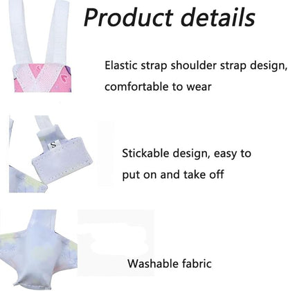 4pcs Bird Diaper Parrot Flight Suit with Waterproof Inner Layer Pigeon Pants Parrot Nappy Reusable Cockatiel Clothes Adjustable for Parakeet Mini Macaw Budgie Canary - color2 L