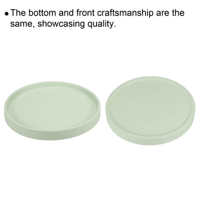 PATIKIL 7.7 Inch Round Ceramic Plant Saucer, Plant Saucer Tray Flower Planter Drip Tray for Indoors Outdoors Patio Balcony, Mint Green