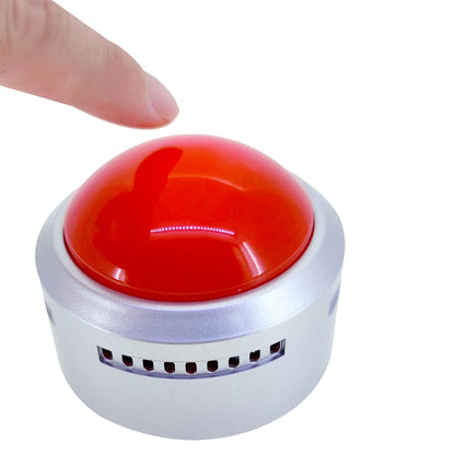 LED Illuminated Recording Button,Talking Buttons,Voice Recorder Button,Talking Buttons,Record Sound Button for Gift Education, Easy Button,Funny Office Gift,Funny Button（red）