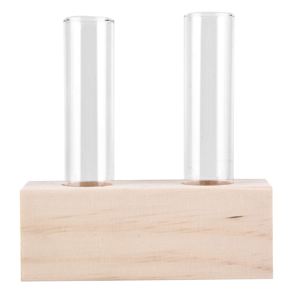 Zerodis Glass Test Tube Flower Pot Elegant Hydroponic Plant Vase Terrarium Container Home Decor for Succulents Miniature Shrubs Ferns Daily Decoration