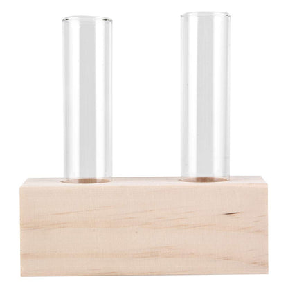 Zerodis Glass Test Tube Flower Pot Elegant Hydroponic Plant Vase Terrarium Container Home Decor for Succulents Miniature Shrubs Ferns Daily Decoration