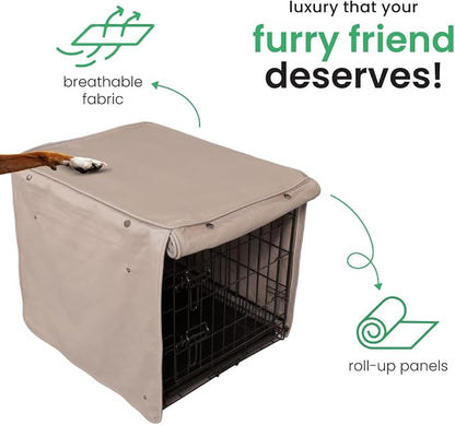 Molly Mutt Wild Horses Dog Crate Cover, 100% Cotton Canvas Cover with 2 Roll-Up Panels, Ideal for Dog or Cat Crate, Durable, Washable, and Free of Harmful Chemicals, 42" x 28" x 31"