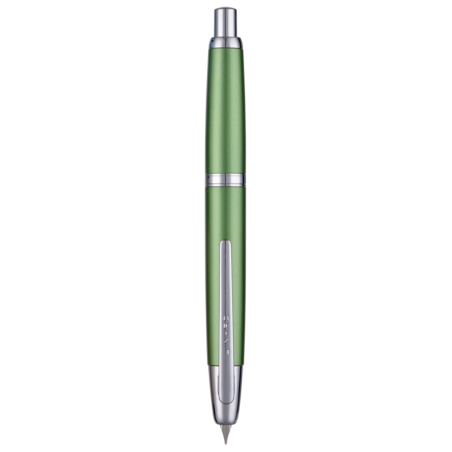 Jinhao 10 Press Fountain Pen with Box, Sea Pine Green Retractable Extra Fine Nib with Ink Converter Set (Silver Clip)
