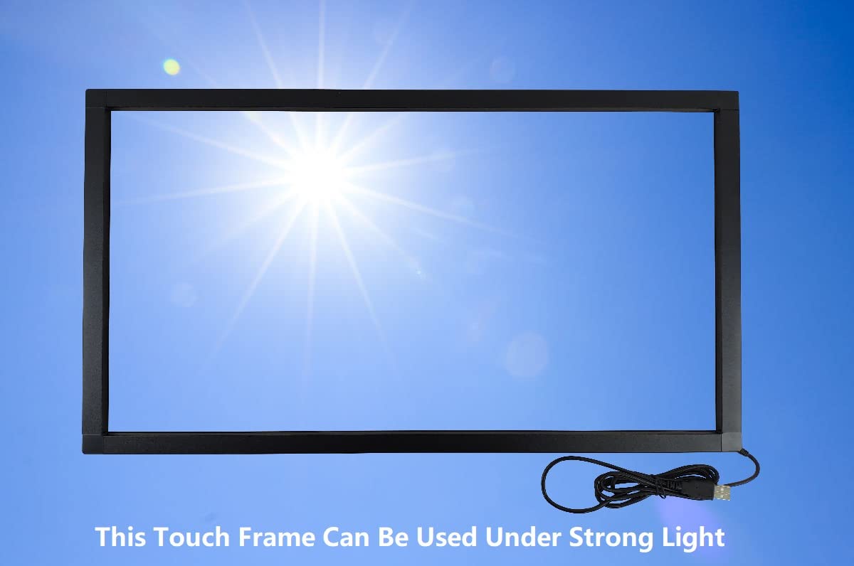 DeYoWo 40 Inch 10 Points Interactive Infrared IR Touch Screen Overlay Frame Free Driver, Design for Touch TV, Touch Monitor, Interactive White Board, Touch Kiosks and Digital Signage