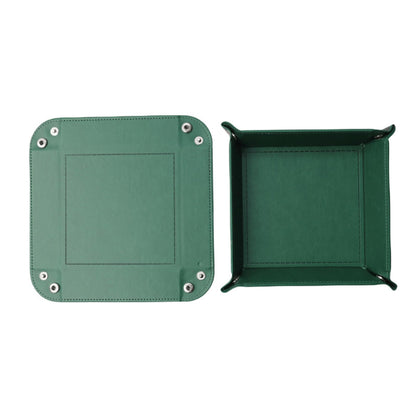 siduater Valet Tray Desktop Storage Organizer – Vegan Leather Catchall Tray Bedside Vanity Tray Nightstand Caddy Holder for Remote Controller, Watch, Keys, Phone, Wallet, Coin, Jewelry, Midnight Green