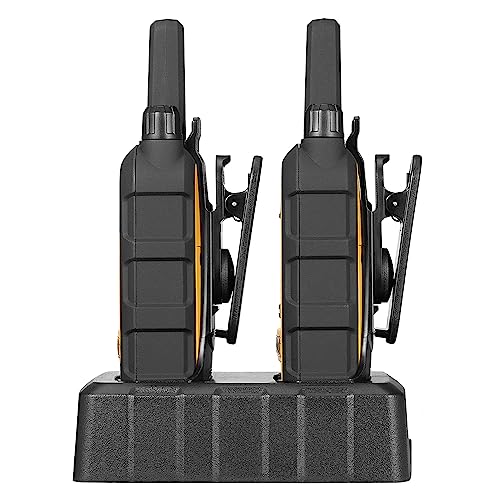DEWALT DXFRS800 FRS Walkie Talkies Long Range 2 Way Radio, 2 Watt, Waterproof & Rechargeable, 2 Pack
