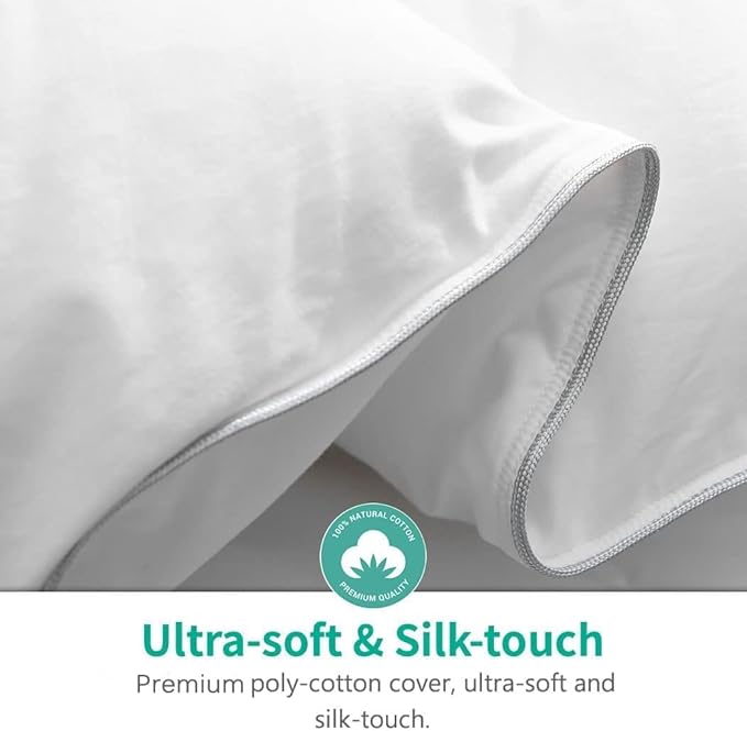 APSMILE Lightweight All-Season Down Feather Fibers Comforter Super King, Duvet Insert for Hot Sleepers/Warm Sleepers -High Fill-Power Hotel Collection Comforter,Light Warmth (120"x120",White)
