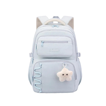 EKUIZAI Girls School Backpack for Kids Middle Elementary School Bag for Students Solid Color Girls Bookbag, Blue