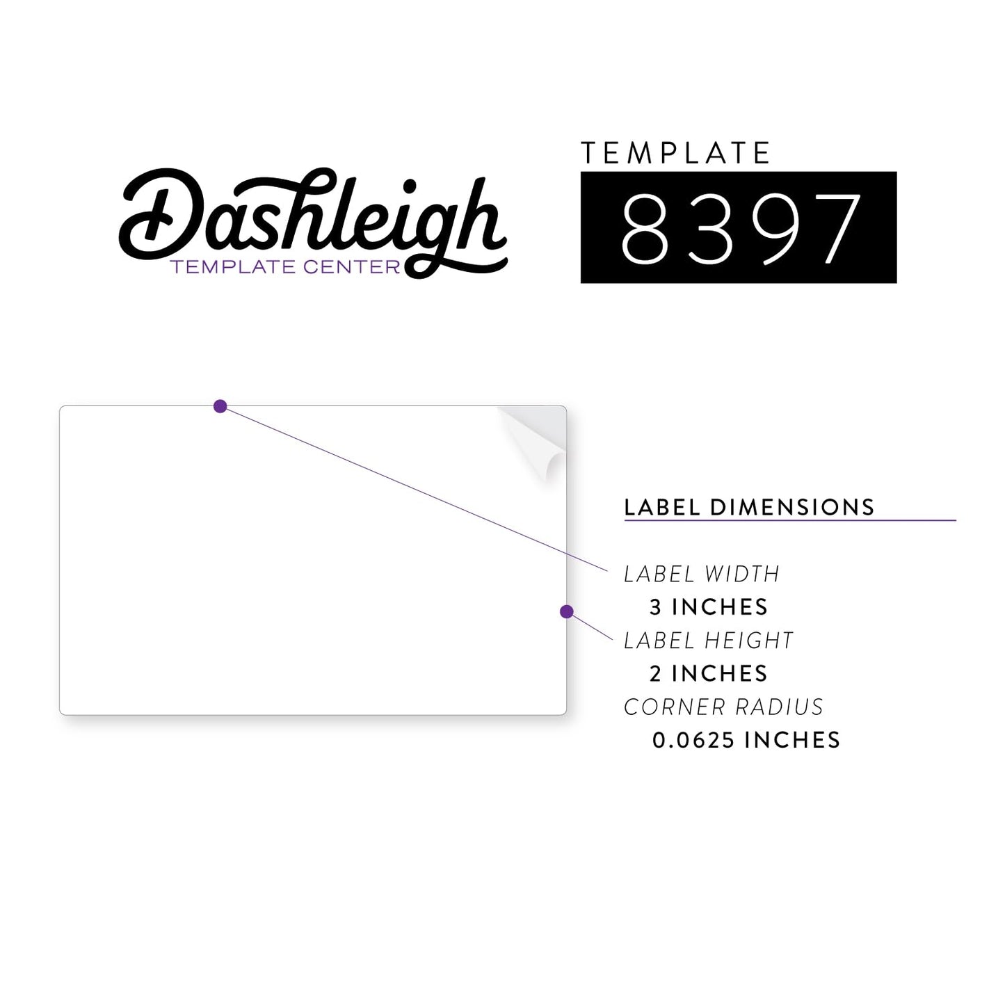 Dashleigh 8 oz Jar Labels, 100 Blank Printable Stickers 3x2 Inch for Candle Jars, Mason Jars, Glass Bottles - Self-Adhesive Recycled White Label Sheets for Inkjet and Laser Printer, Canning, Cosmetics