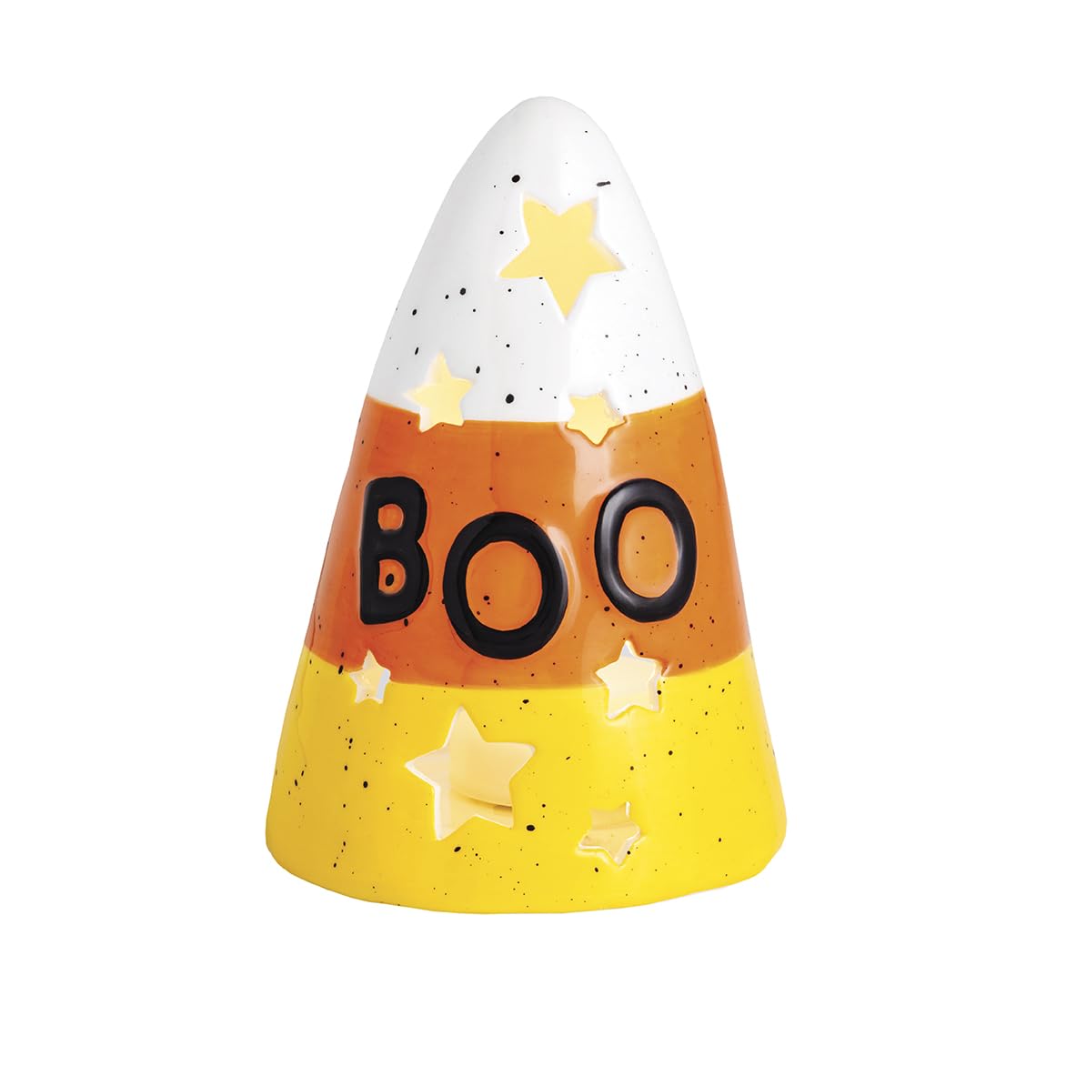 Mud Pie Halloween Candy Corn Votive Holder and Flameless Candle
