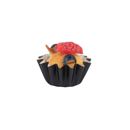 Restaurantware Paper Baking Cups 200 Count 0.4 Ounce Paper Greaseproof Muffin Liners, 2 Inches Disposable Baking Cups Flared Design Black for Oven and Freezer Use