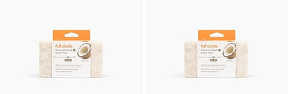 Full Circle Beachy Clean Coconut Sponge, Scour Pads, Set of 3 (Pack of 2)