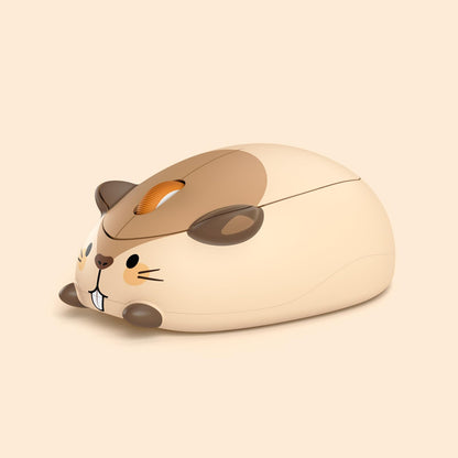 Akko Cat Theme Wireless Gaming Mouse, 2.4G GHz with a USB Receiver, Cute Optical Cordless Cartoon Mice for Computer/Laptop/Desktop/PC, Compatible with Mac/Win (Gray Mimo)