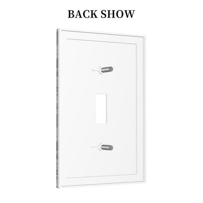 VunKo 1 Gang Toggle Decorative Halloween Frightening Skull Wall Plate - One single Gang Light Switch Plastic Decora Plate Cover with Screws